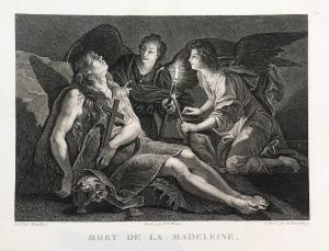 “Mort de la Madeleine” -Incisione a bulino- Guttenberg Heinrich- 1789